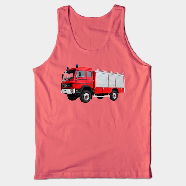 Merry Christmas Fire Truck Tank Top by holidaystore